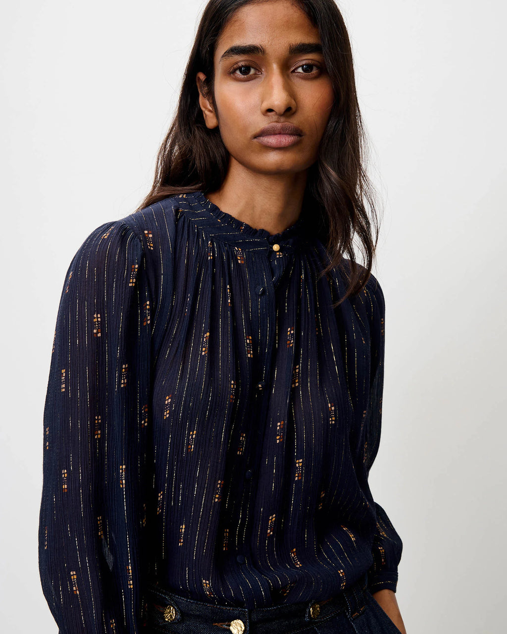 Lylee Blouse Navy Domiu