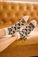 Wool-Cashmere Hearts Socks