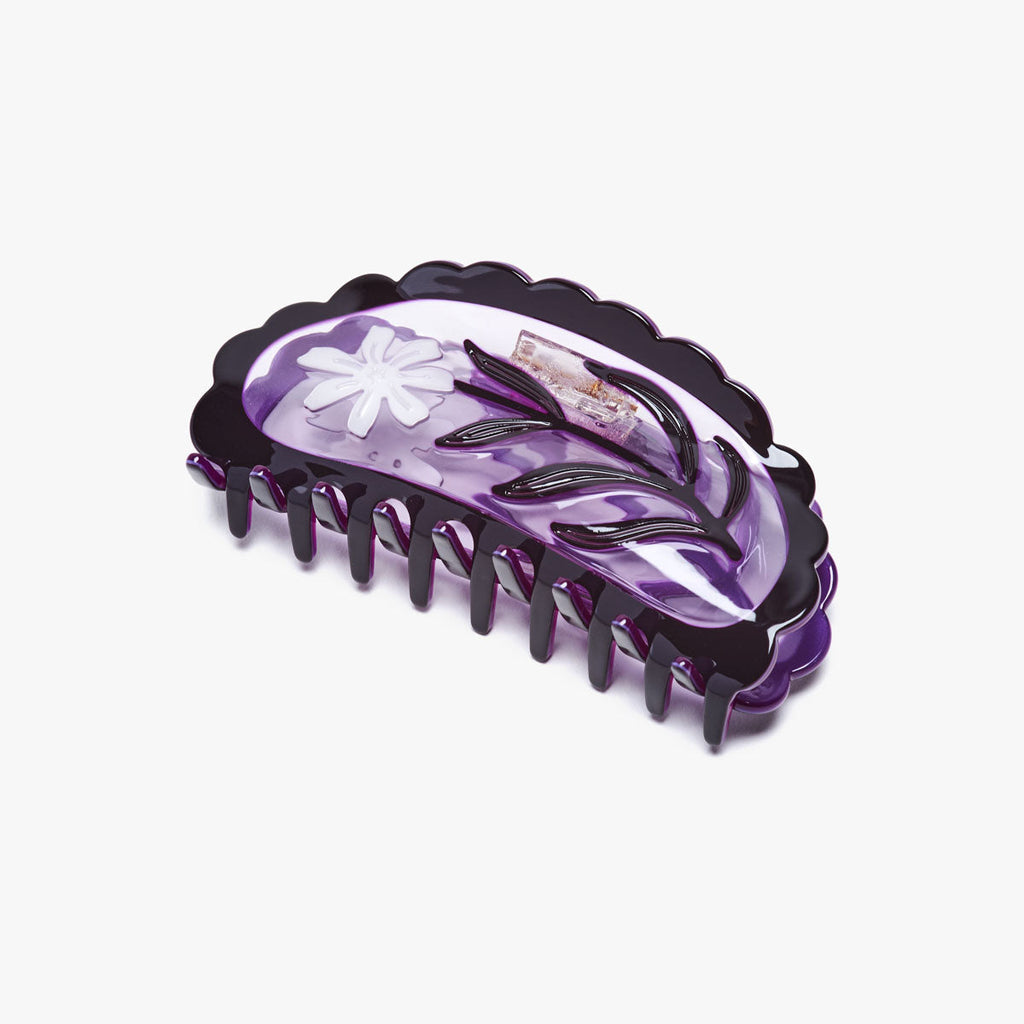 Asphodel Claw White Flower Clip