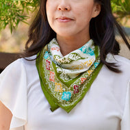 Hand Dyed Batik Bandana - Taro Leaves