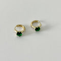 Gemma Huggie Hoops Emerald