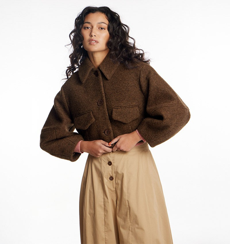 Chanson Cropped Jacket Taupe