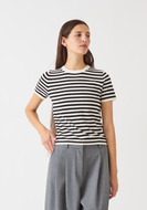 Adebola Stripe Top - Off White/Black