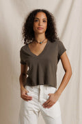 Alanis V Neck Dark Olive