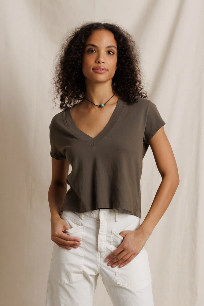 Alanis V Neck Dark Olive