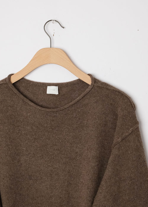 Alpaca Pullover Grey Brown