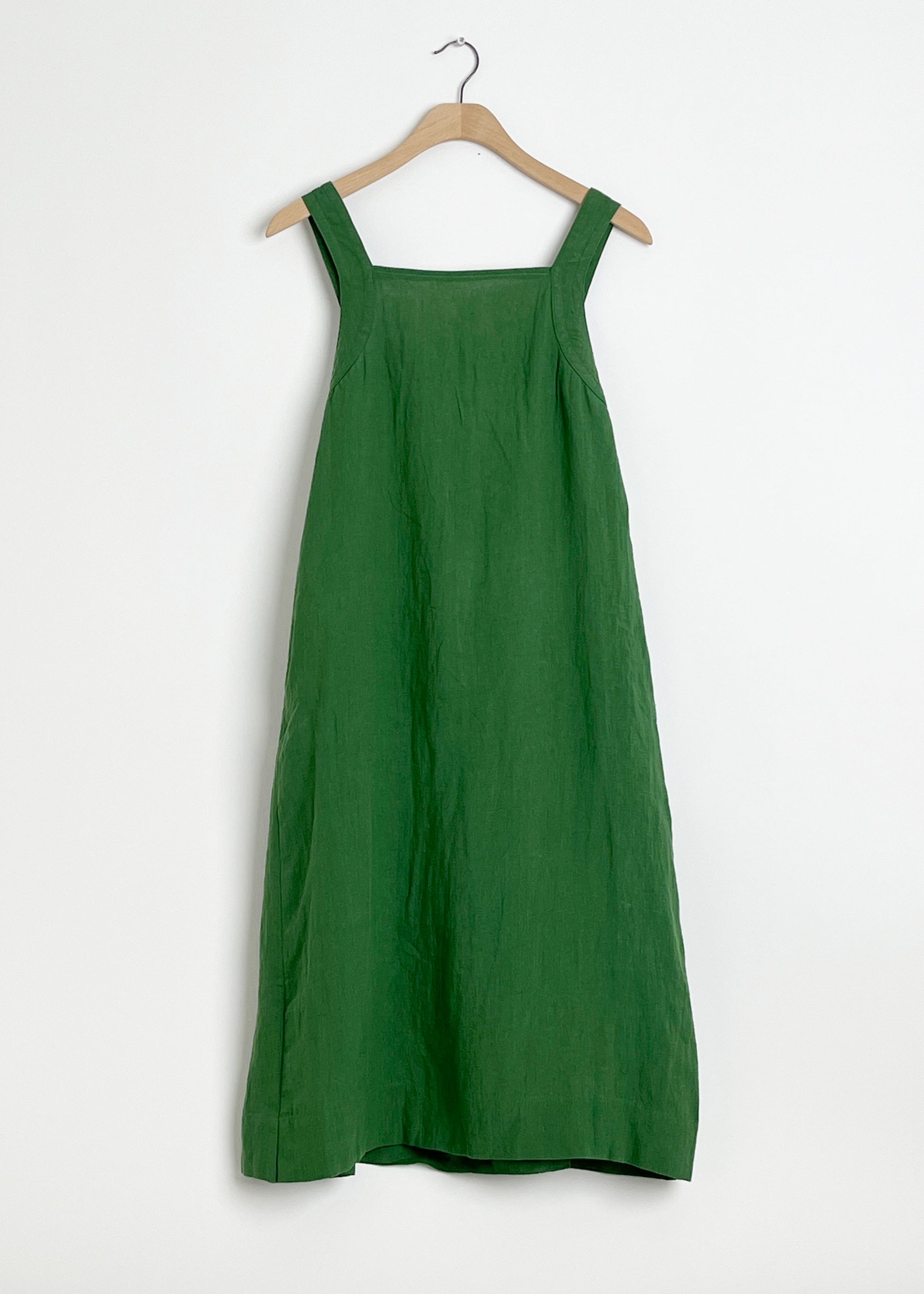 Back Tie Strap Dress Green