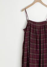 Load image into Gallery viewer, Pleated Cami Dress Berry
