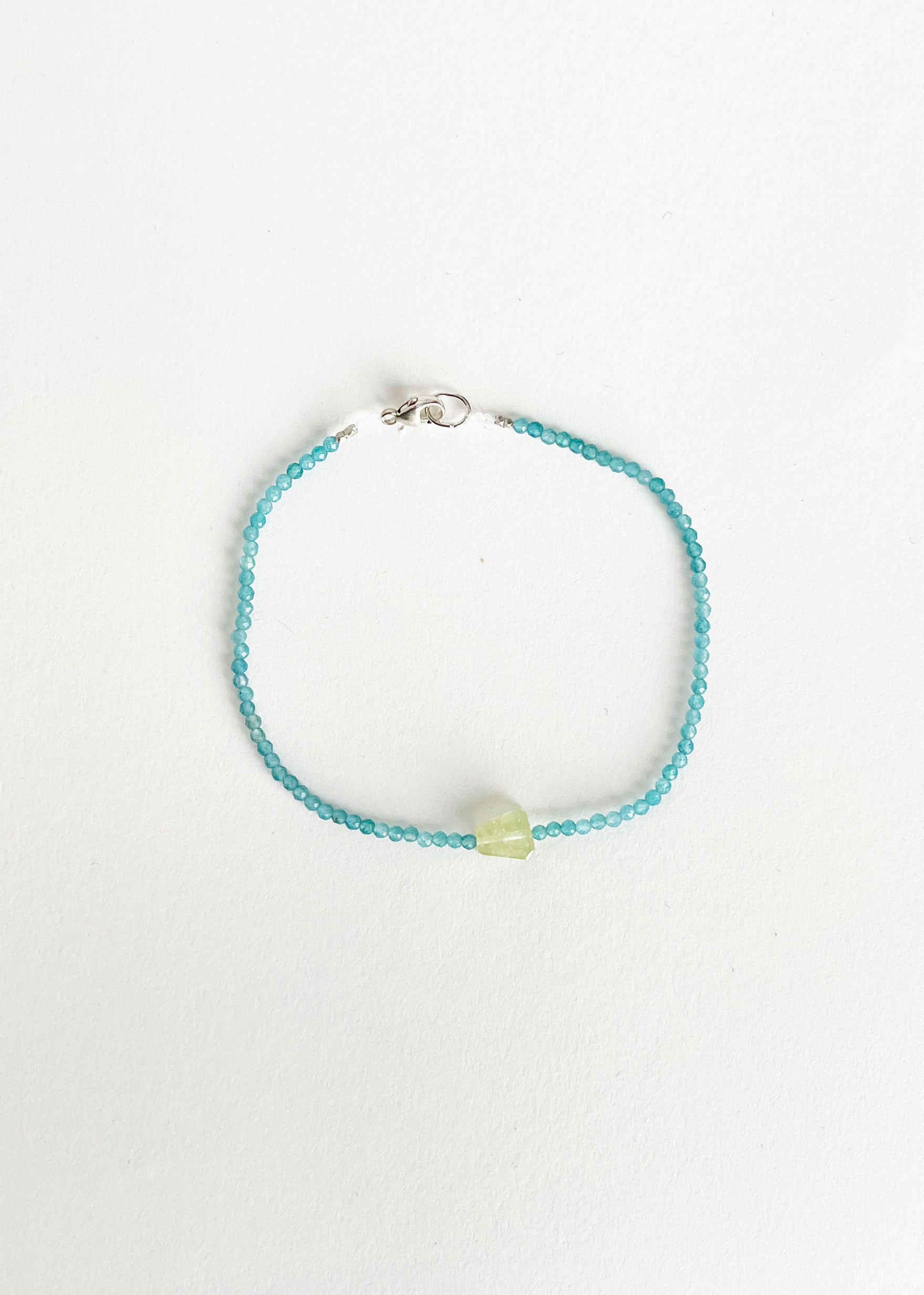 Apatite & Beryl Bead Bracelet