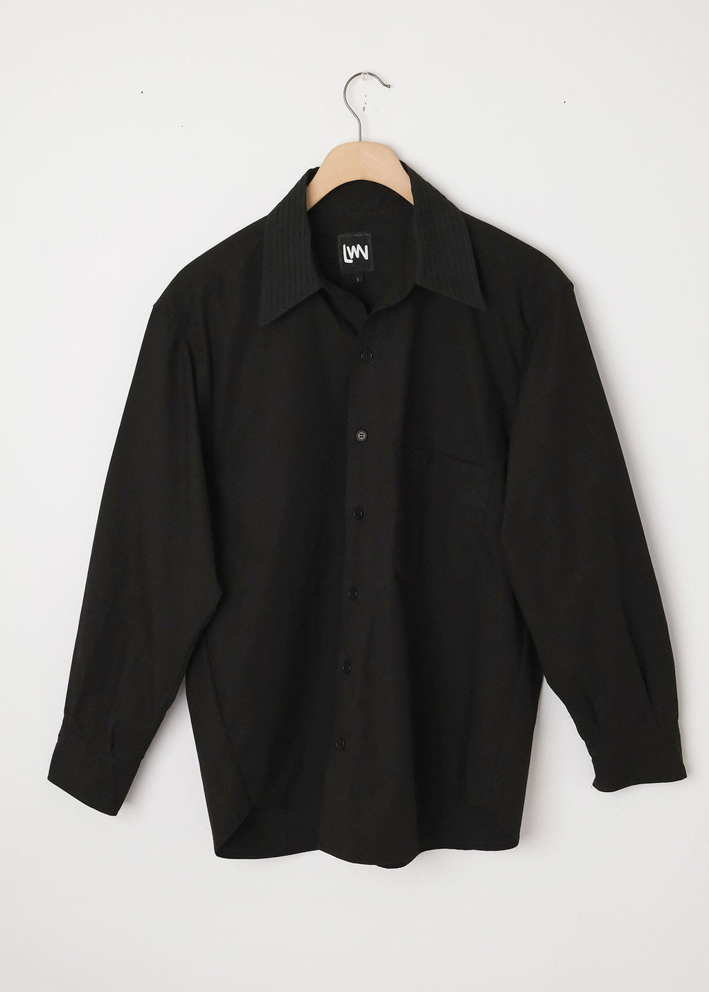 Ash Shirt Black Pleat