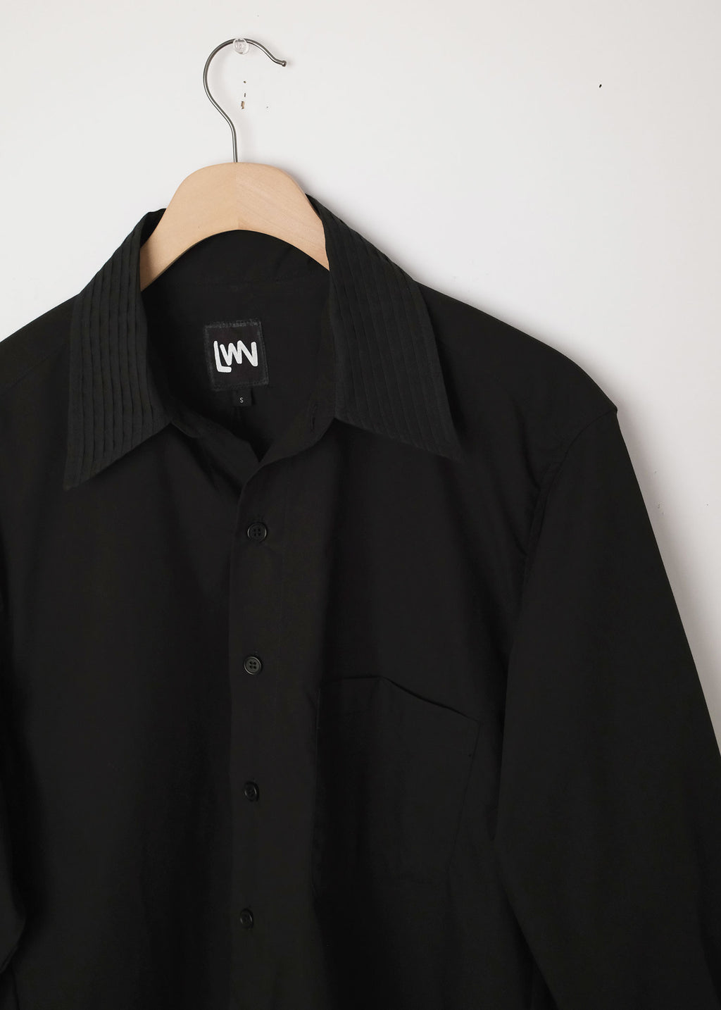Ash Shirt Black Pleat