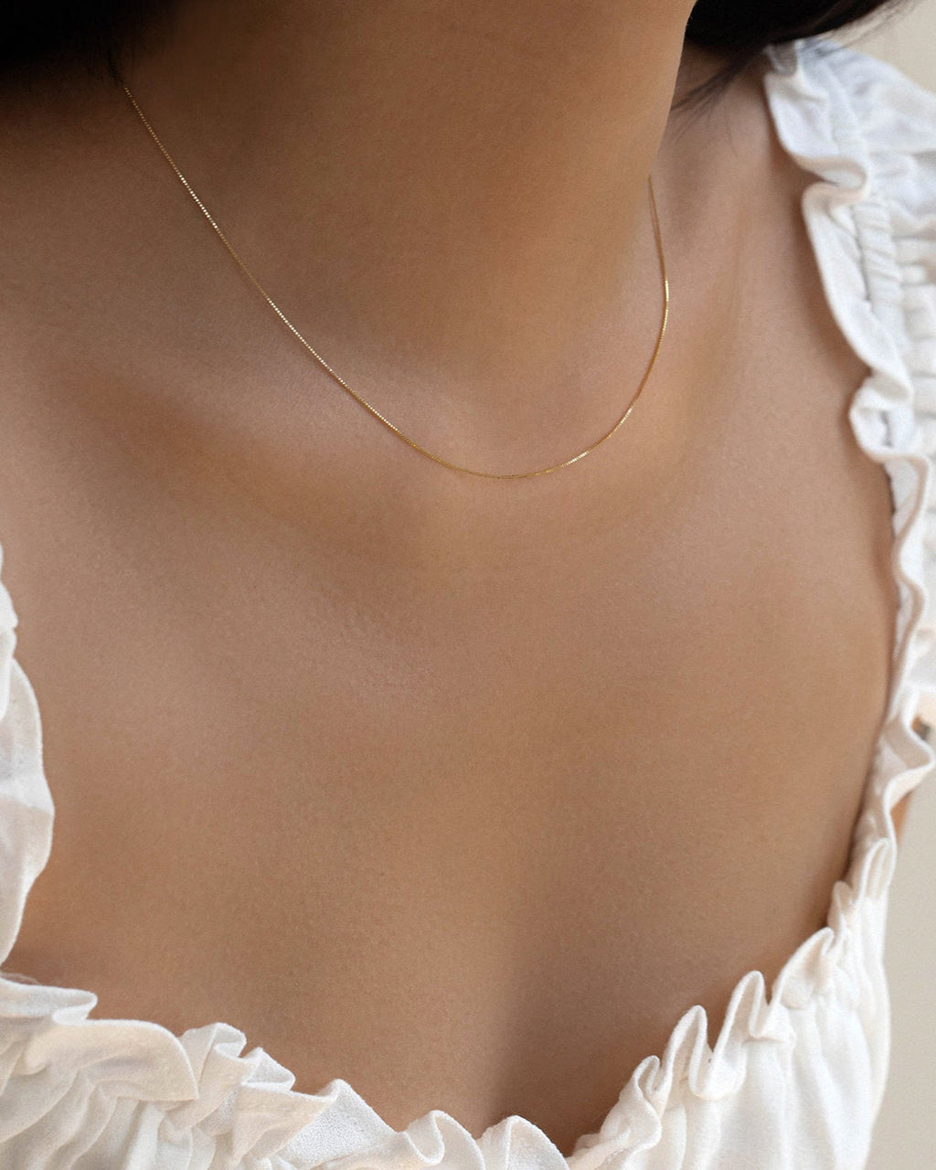Baby Box Chain Necklace - 16"