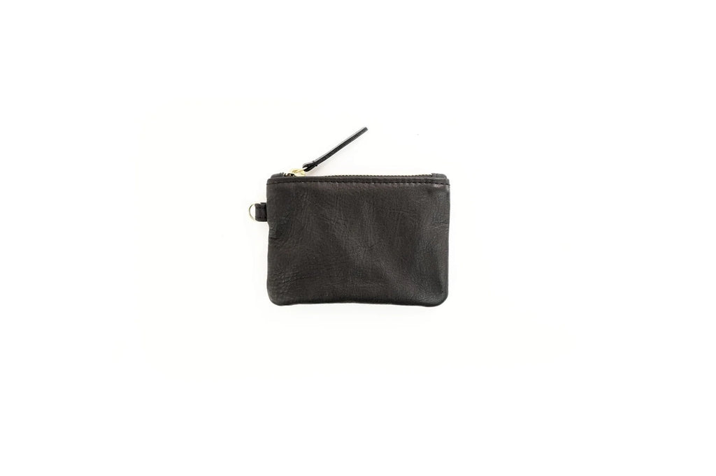 Zippered Leather Coin Pouch