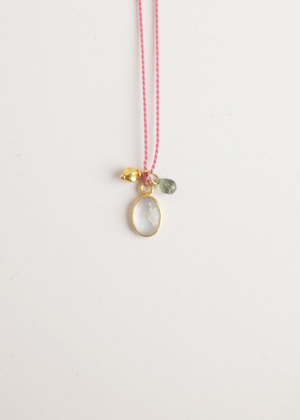 Bonbon Necklace 18" Rainbow Moonstone