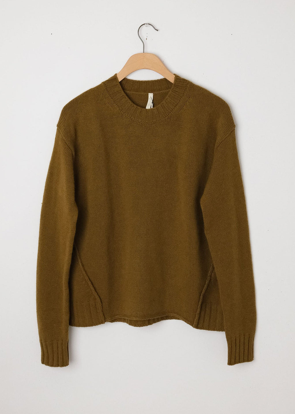 Cashmere Boxy Pullover in Moss
