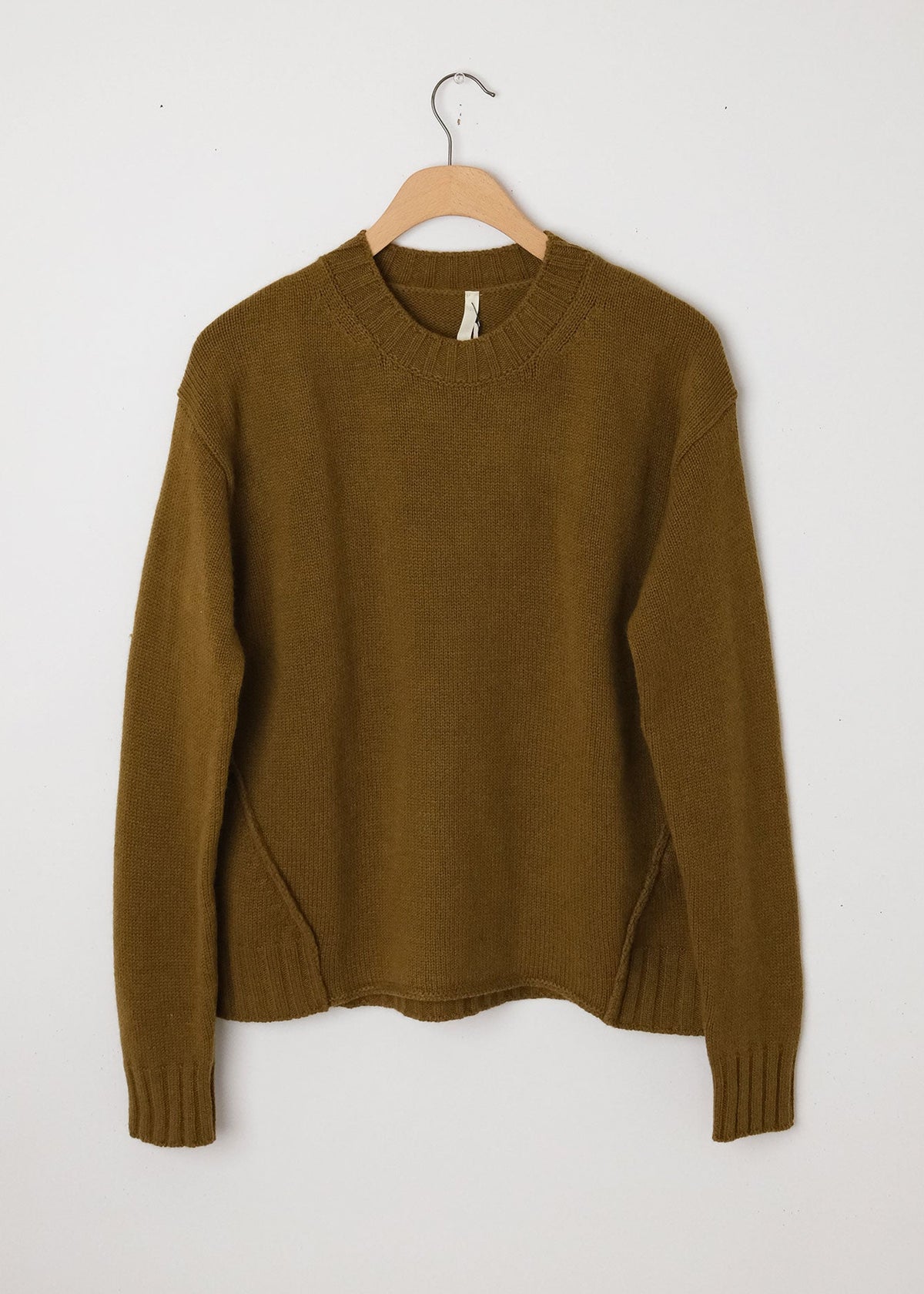 Cashmere Boxy Pullover in Moss