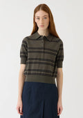 Brea Stripe Top Loden/Black