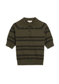 Brea Stripe Top Loden/Black
