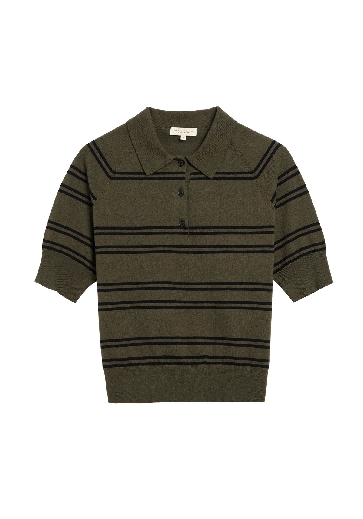 Brea Stripe Top Loden/Black