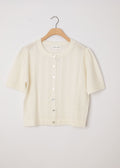 Short Sleeve Cardigan Ivory