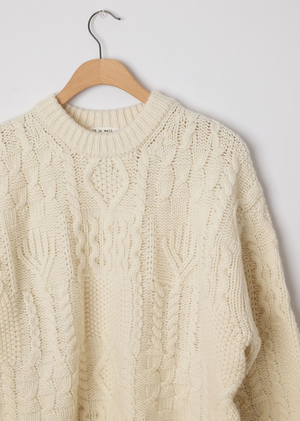 Cable Sweater Natural