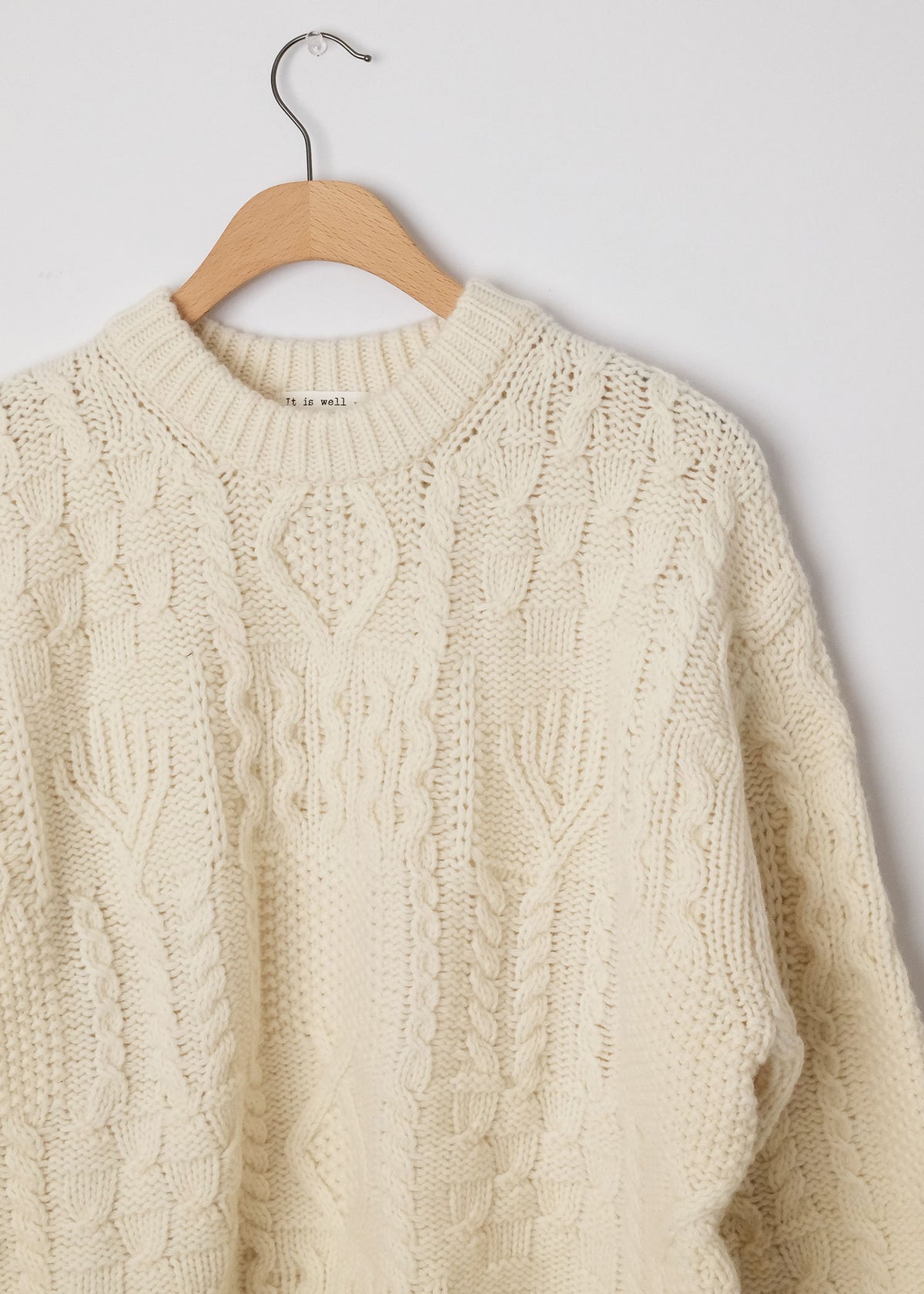 Cable Sweater Natural