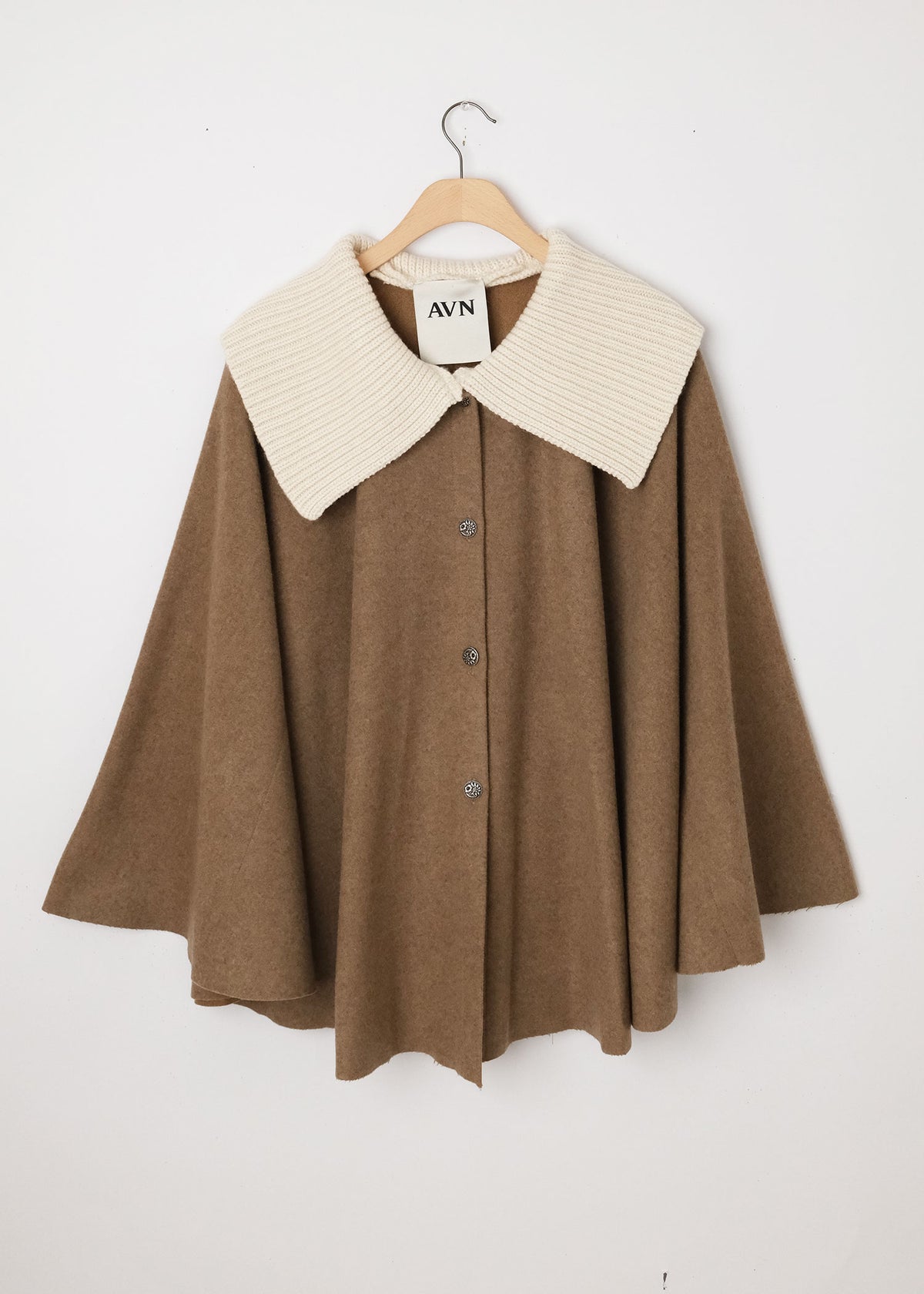 Knitted Collar Cape