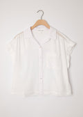 Cap Sleeve Shirt White
