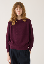 Load image into Gallery viewer, Chelsea Cotton Sweater - Aubergine
