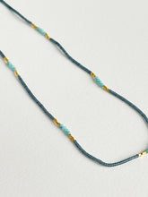 Load image into Gallery viewer, Grey Seed With Amazonite Neklace

