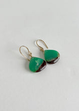 Load image into Gallery viewer, Chrysoprase Bi-Color Drop Earrings
