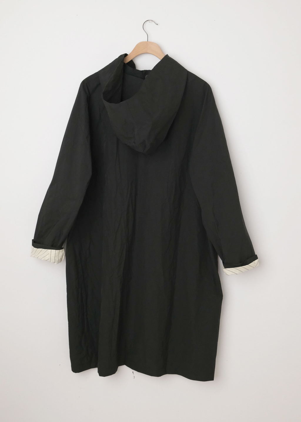 Crinkle Water Resistant Coat with Removable Hood