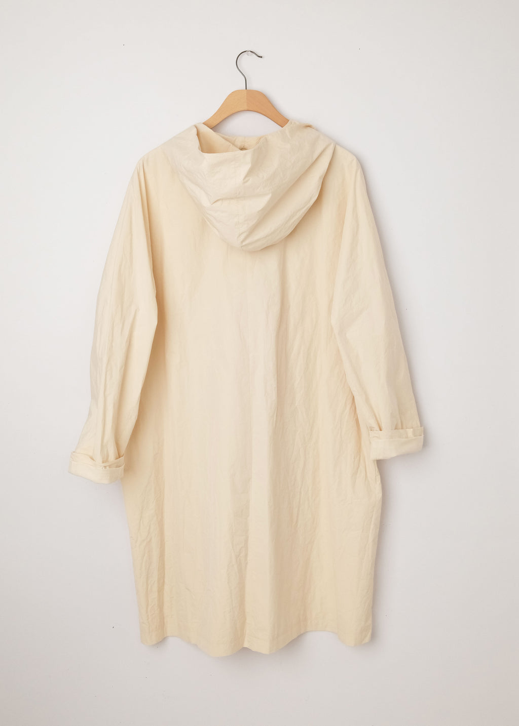 Crinkle Water Resistant Coat with Removable Hood