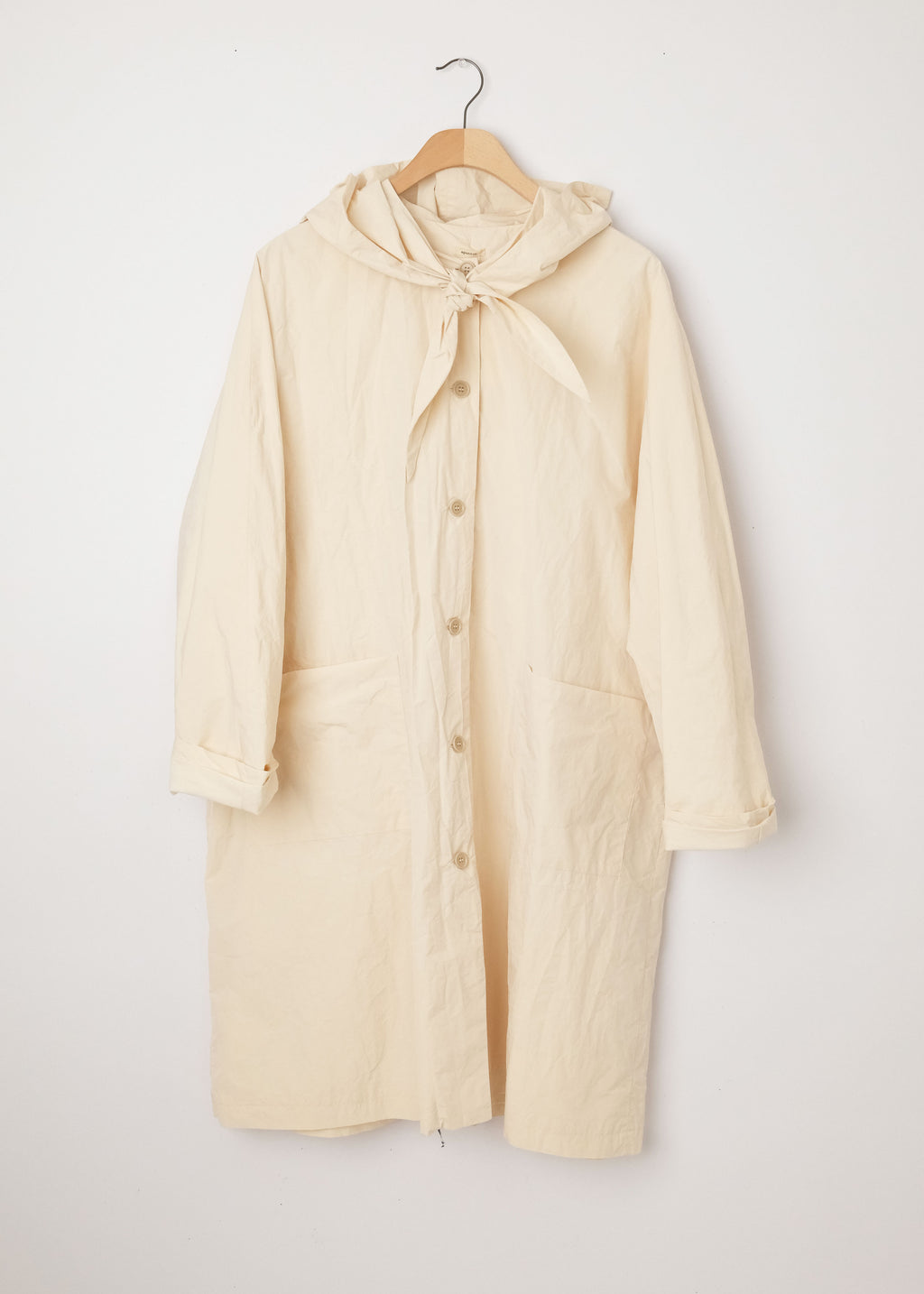 Crinkle Water Resistant Coat with Removable Hood