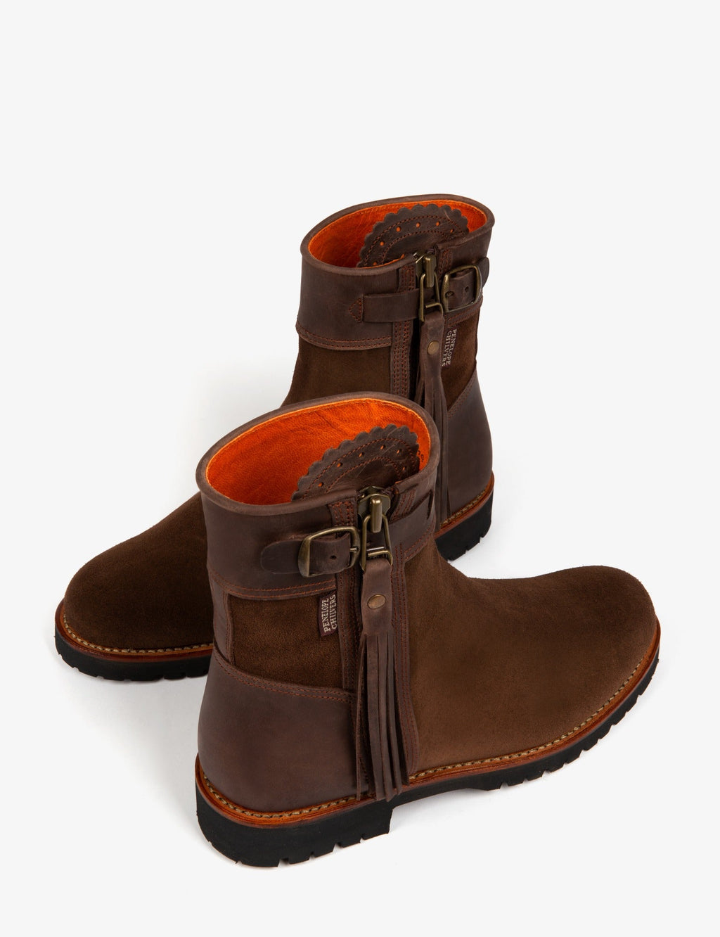 Inclement Cropped Tassel Boot Dark Brown