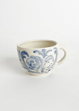 Load image into Gallery viewer, Round Damask Mugs Blue
