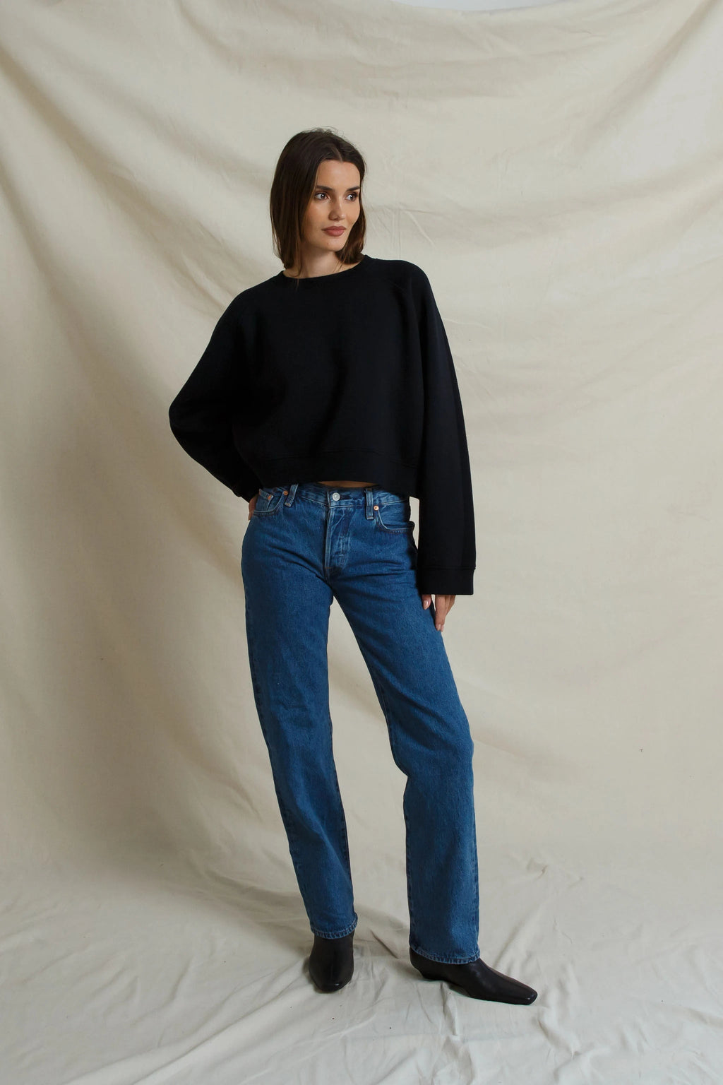 Danica Brushed Sweatshirt Black