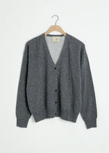 Load image into Gallery viewer, Abigail Cashmere Cardigan - Dk/Lt Heather Grey
