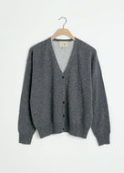 Abigail Cashmere Cardigan - Dk/Lt Heather Grey