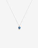 Tiny Ceramic Egg Pendant - Ink Blue