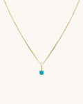 Turquoise Birthstone Necklace 10KT