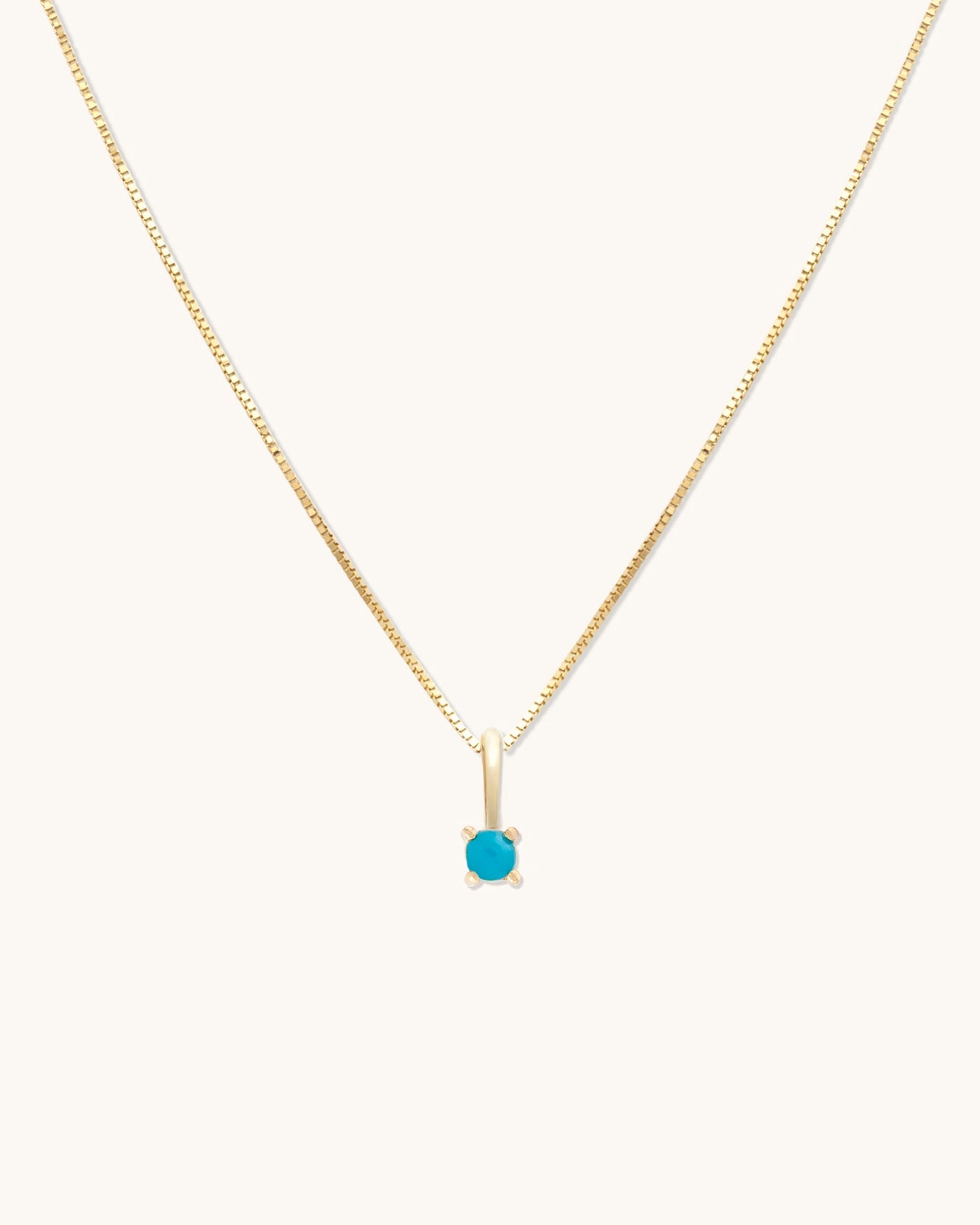 Turquoise Birthstone Necklace 10KT