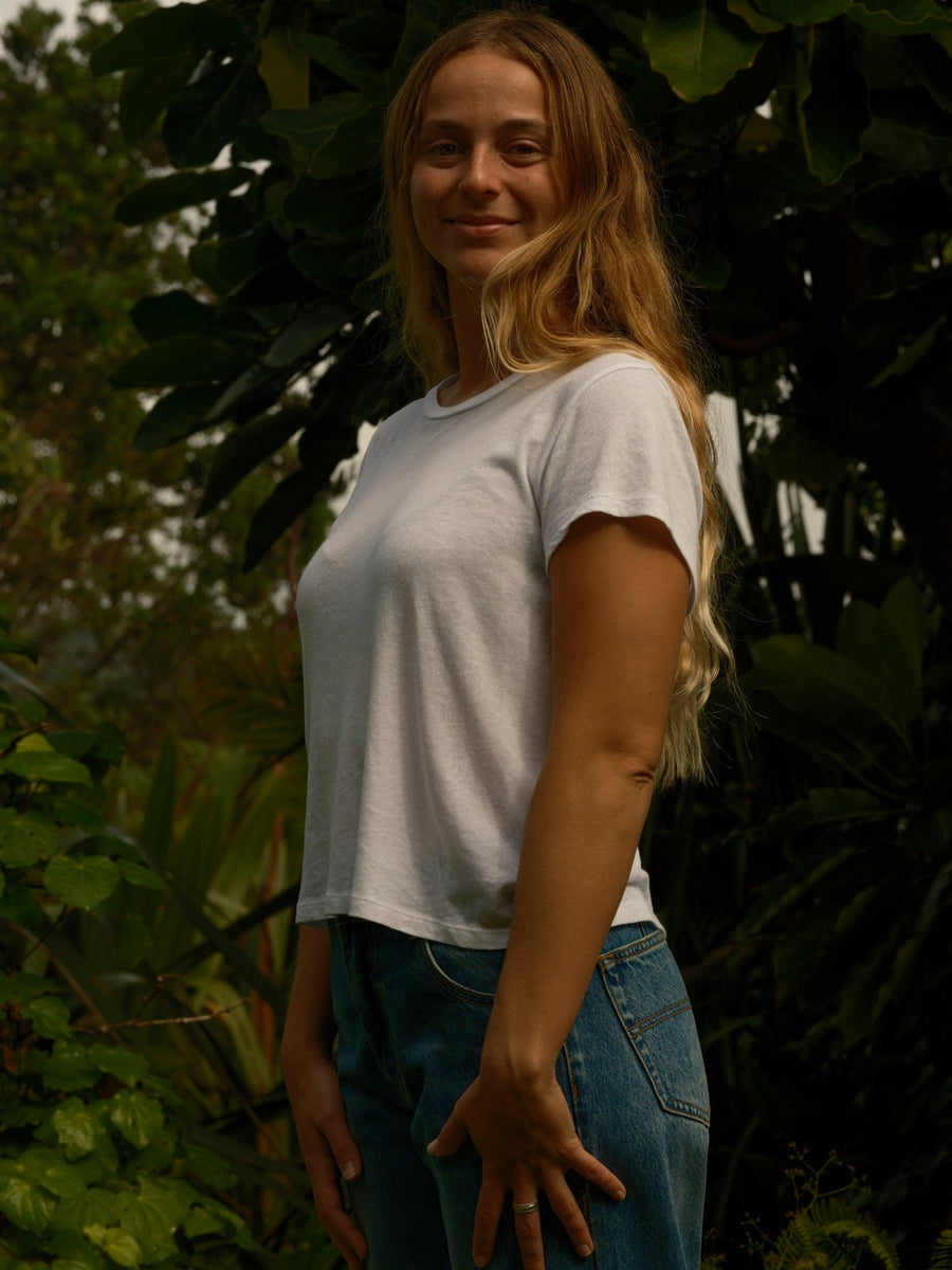 Featherweight Hemp Tee White