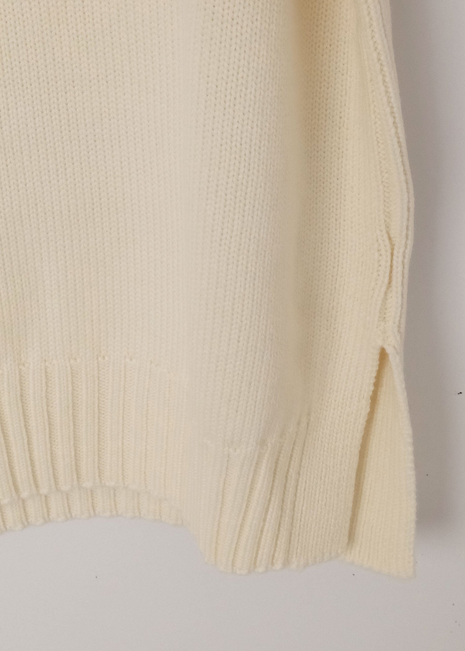 Fiore Mock Neck Sweater in Winter White