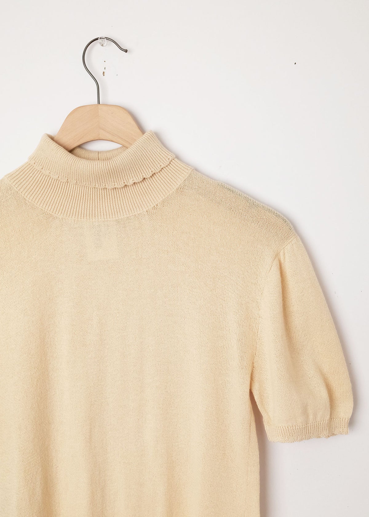 Freya Short Sleeve Turtleneck Cream
