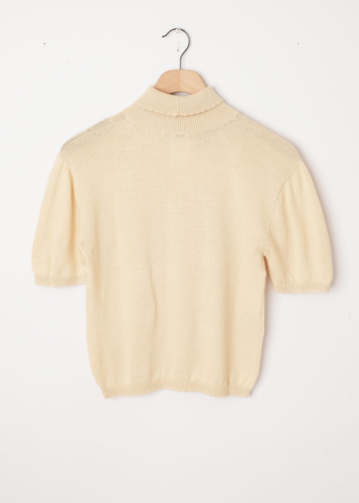 Freya Short Sleeve Turtleneck Cream