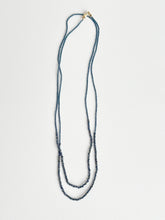 Load image into Gallery viewer, Grey Seed With Black Spinel Double Necklace
