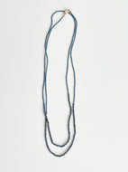 Grey Seed With Black Spinel Double Necklace