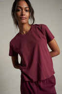 Harley Boxy Tee - Dark Burgundy