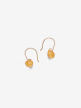 Load image into Gallery viewer, Tiny Ceramic Egg Gold Plated Brass Earrings
